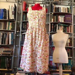 VTG floral button up, sleeveless summer dress